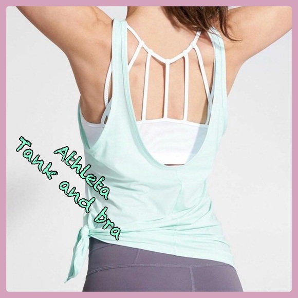 Athleta Tops - New Athleta Mint Max Out Tank and bra Small NWT